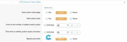 Ресурс 'User Custom Style'